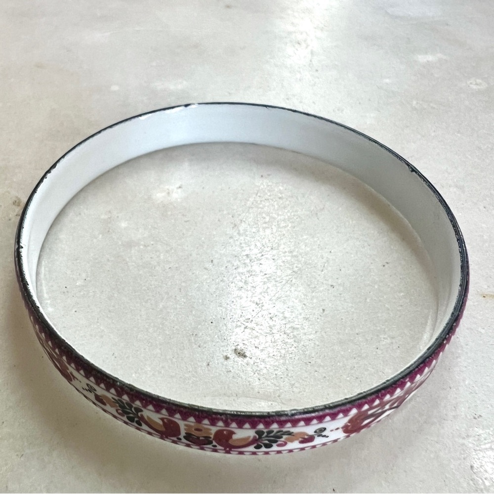 Michaela Frey Hand Painted Enameled Bangle Bracelet - Picture 5 of 7